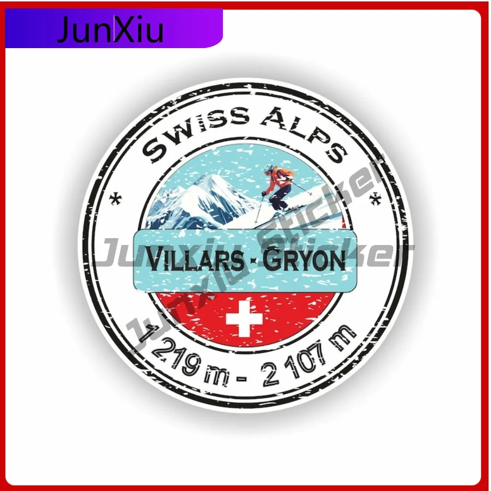 Villars Gryon Swiss Alps Switzerland Funny Wall Car Durable Vinyl Body Decoration Vinyl Decal For Car Truck SUV Window Bumper