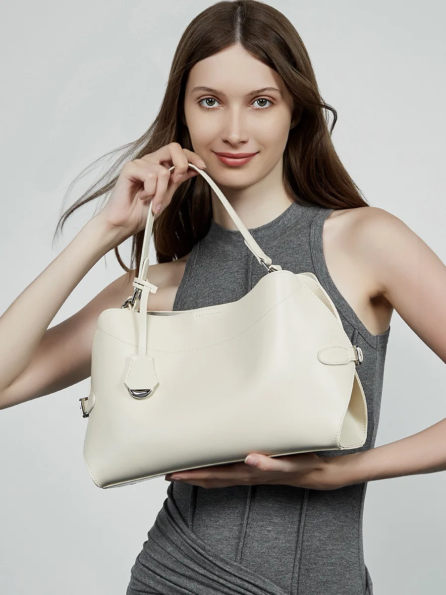 Fashion genuine leather women's shoulder bag luxury design commuter handbag for women shopping travel crossbody bag