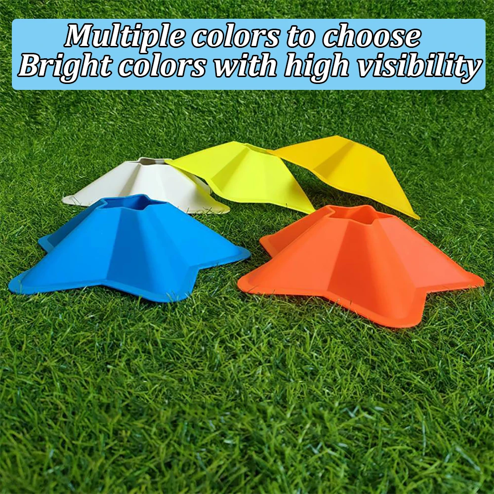 7/10PCS Soccer Cones With Mesh Bag Field Marker Stellate Cones Agility Training Football Basketball Sport Training Equipment