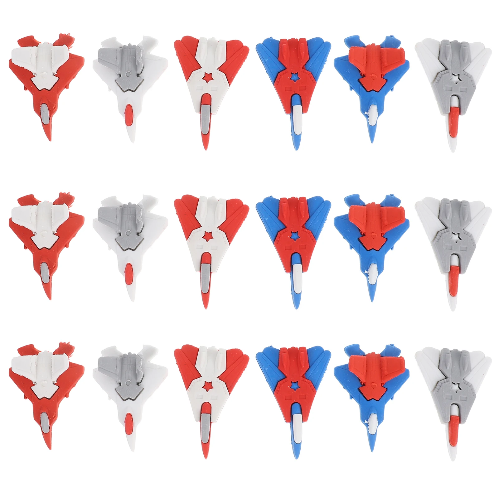 

18 Pcs Helicopter Shaped Erasers Cartoon Design Kids School Supplies Tpr Material Student Gifts Bright Colors Safe Use