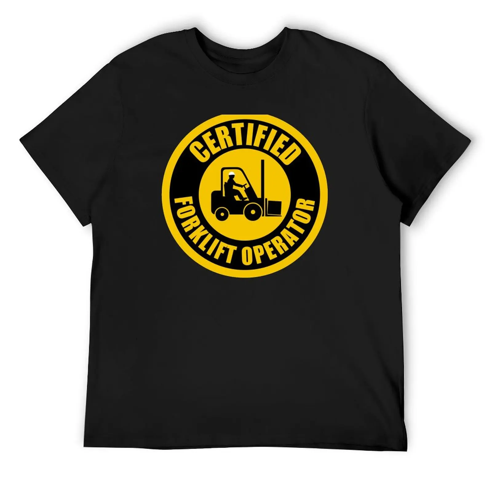 Forklift operator Certified T-Shirt plus size clothes vintage anime shirts men