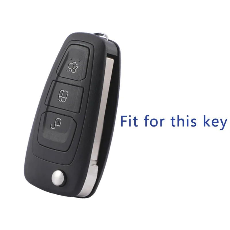 For Ford Focus 2 3 MK3 ST RS Ecosport Kuga Escape Fiesta C-Max S-Max Mondeo Car Folding Key Case Cover Holder Protector Keychain