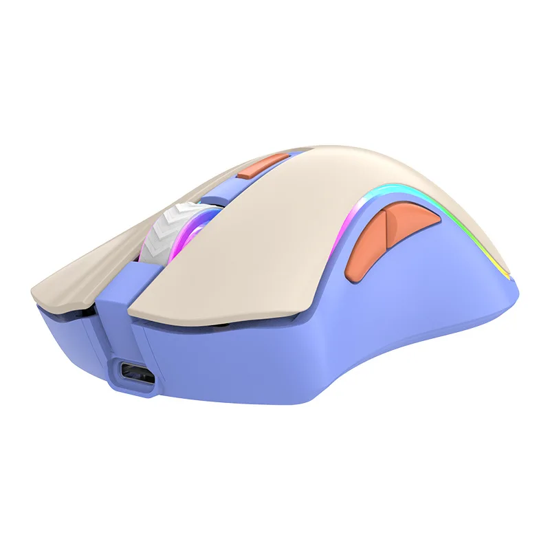 Wireless Bluetooth Dual Mode Lightweight Gaming Mouse, RGB 1600dpi Ergonomic Design Gaming Mouse Pc Gaming Office  Accessories