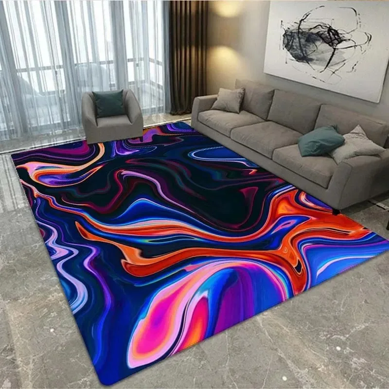 Colorful Abstract Ripple Floor Mats Door Front Decoration Home Living Room Floor Mats