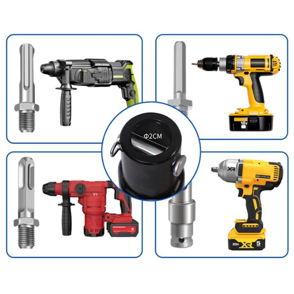 1pcs Earth Auger Adapter Tool 4 Interface Types Drill For Impact Wrench Hammer Machine Round Hex Handle Drill Chuck Adaptor