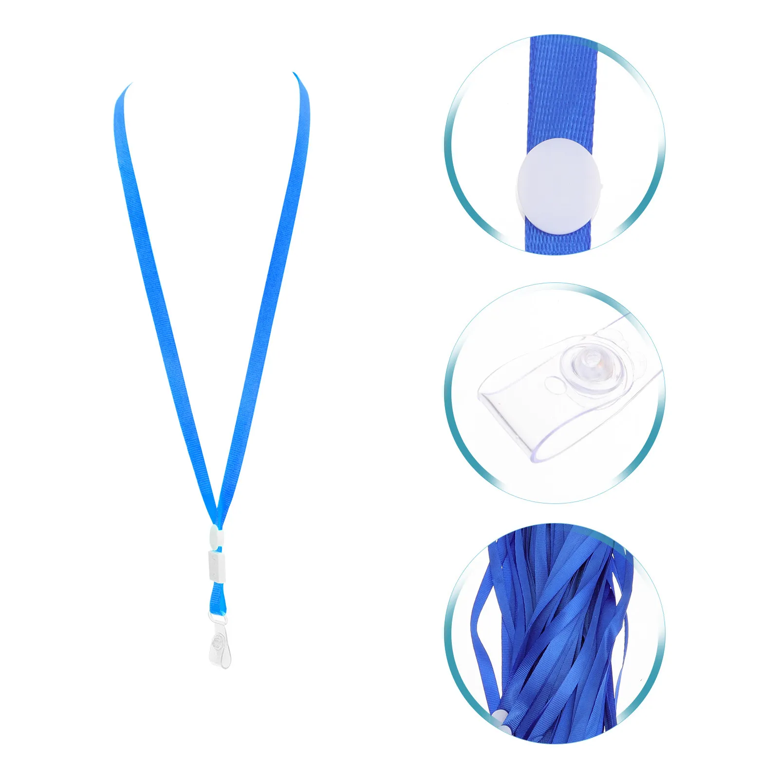 50pcs ID Card Lanyards with Hanging Strap – Durable, Comfortable Badge Holders for School & Office Use
