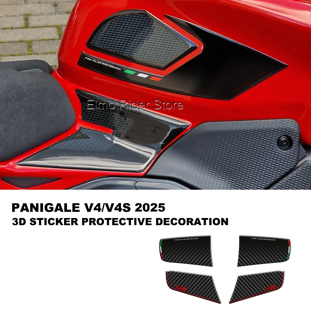 

V4 V4S For panigale V4 2025 - Motorcycle 3D Resin Protective Stickers Full Kit Decorative Accessories Compatible with V4 V 4 V4S