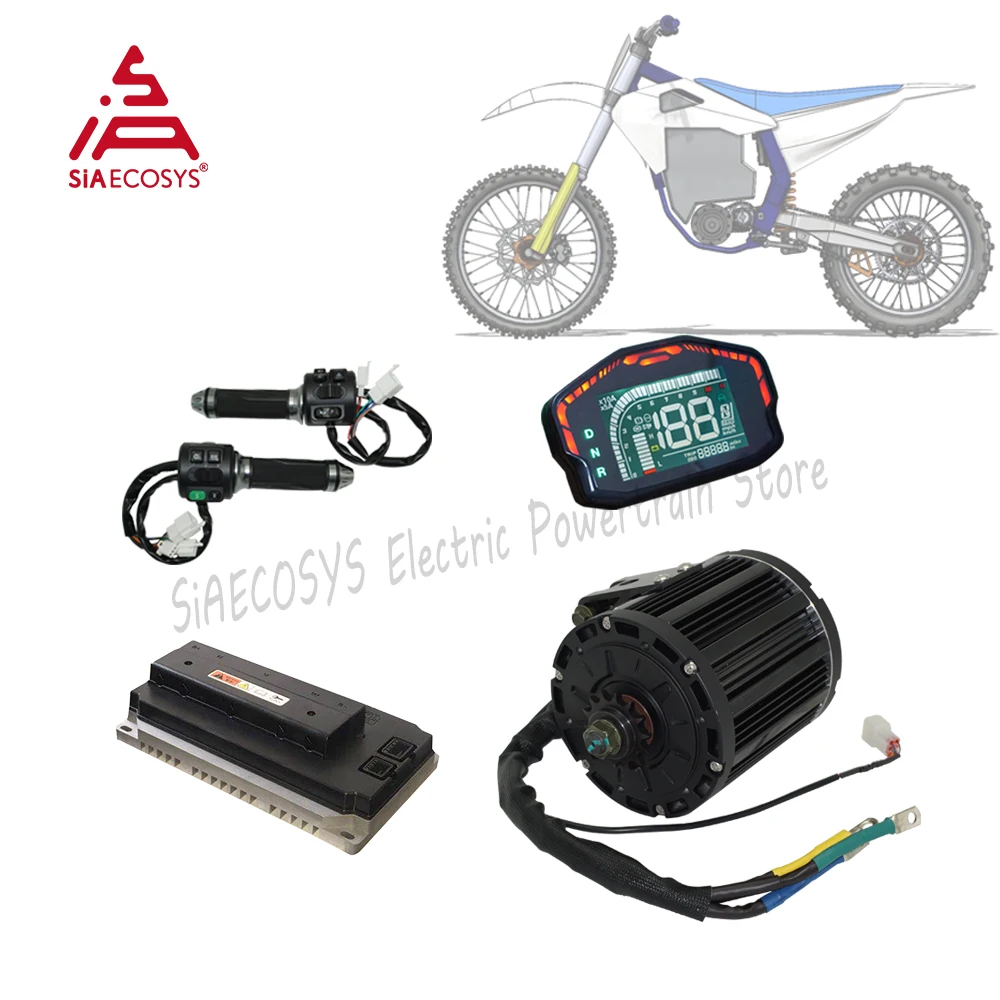 QS/SIA Kit 7500W QS138 90H 120 140KMPH IPM Mid Drive Motor Kits Powertrain For Electric Offroad Dirtbike ATV Go Kart