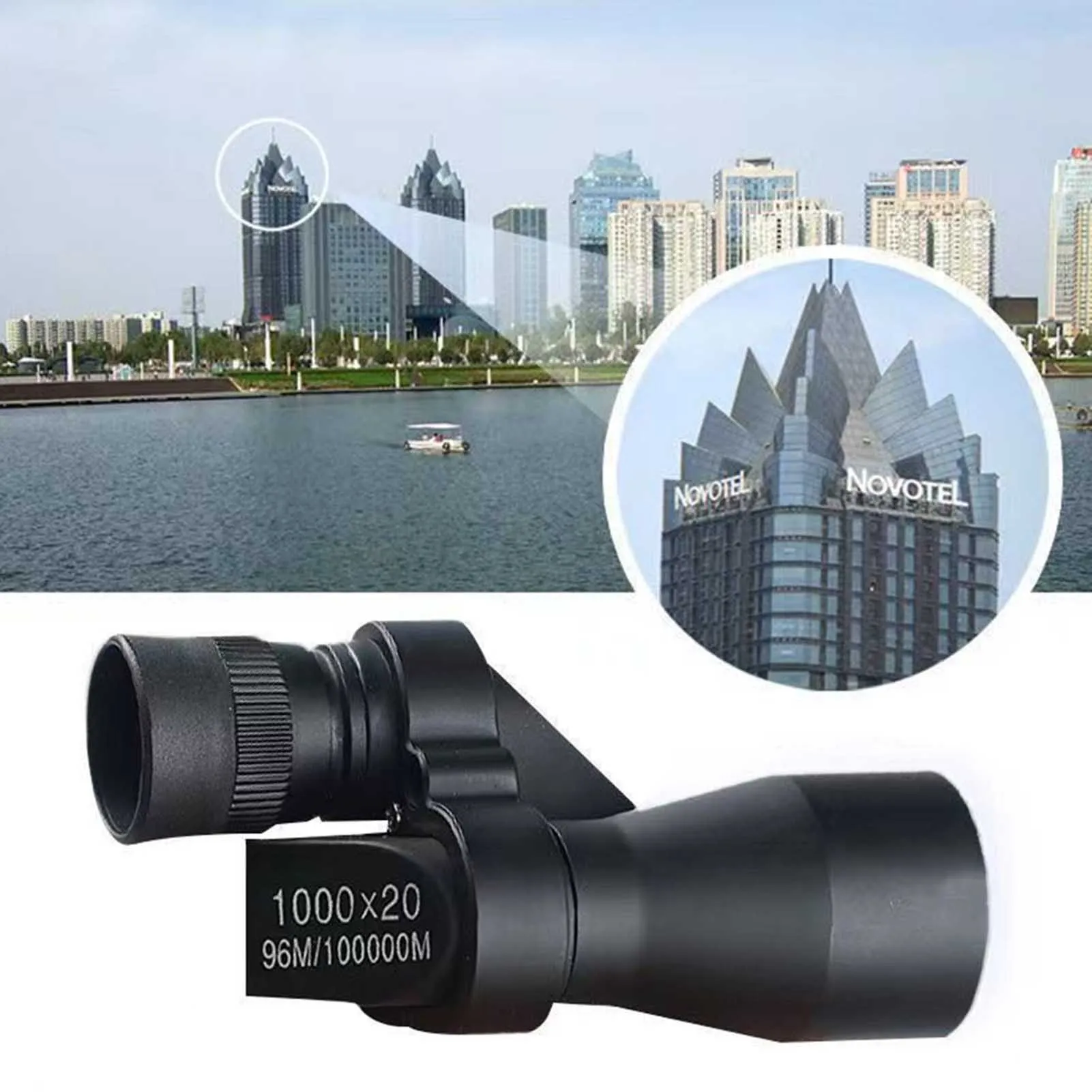 Portable Optics Monocular Telescope High Definition Professional Telescope 1000X20 for Outdoor Camping