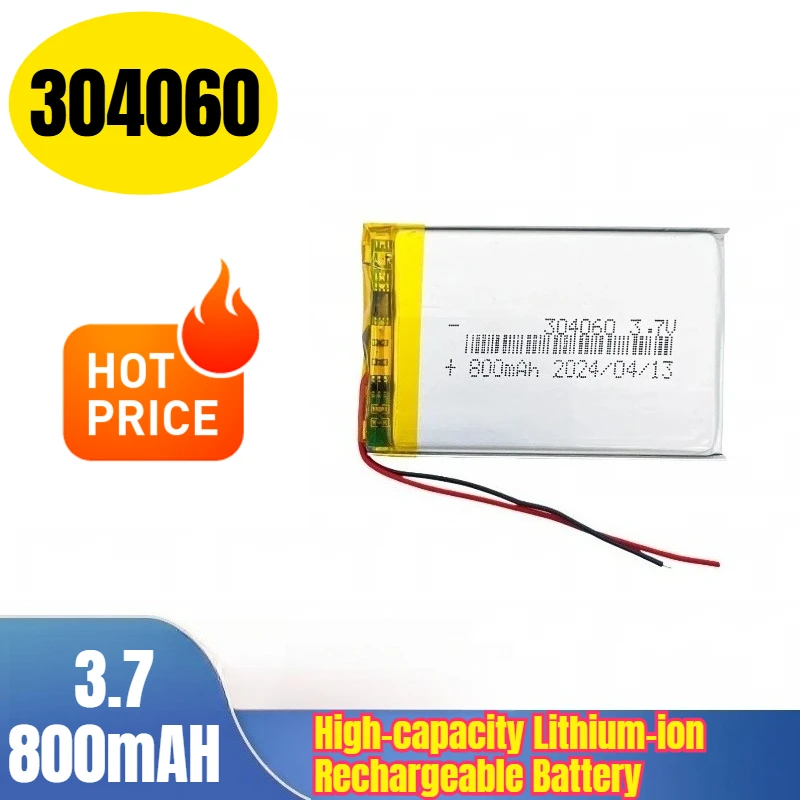 

304060 3.7 800mAH High-capacity Lithium-ion Rechargeable Battery