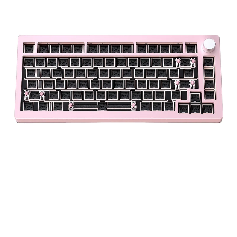 HJSDZHI New 75% Aluminum Alloy Mechanical Keyboard Kit Hot-Swappable BT5.0/2.4G/USB Type-C Tri-Mode Wireless RGB