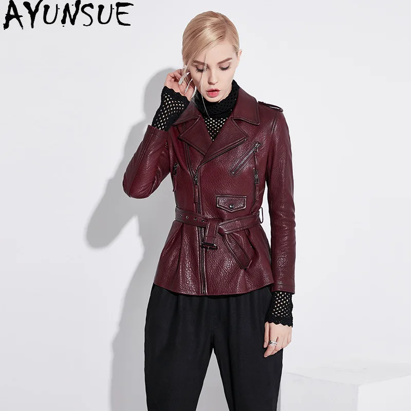 AYUNSUE veste en cuir véritable femmes vestes De moto printemps automne vêtements 100% peau De mouton femmes manteaux 2025 Jaqueta De Couro