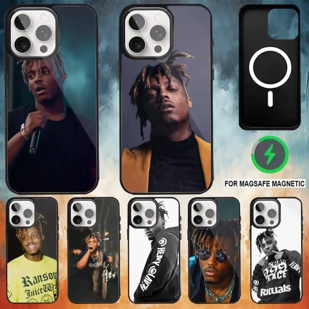 

Singer J-Juice W-WRLD Phone Case For iPhone17,16,15,14,13,12,11 Plus,Pro Max Magnetic Magsafe Wireless Charging