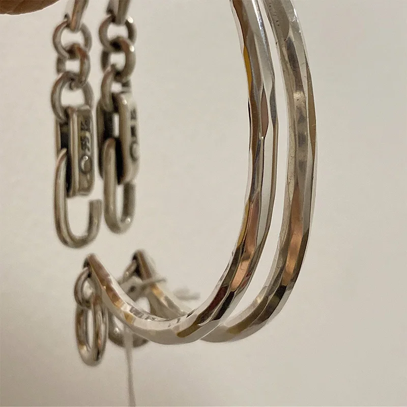 Foxanry Silver Color Hook Chain Bracelet For Women Couples Vintage Minimalist Classic Fashion Anniversary Jewelry Gift Wholesale