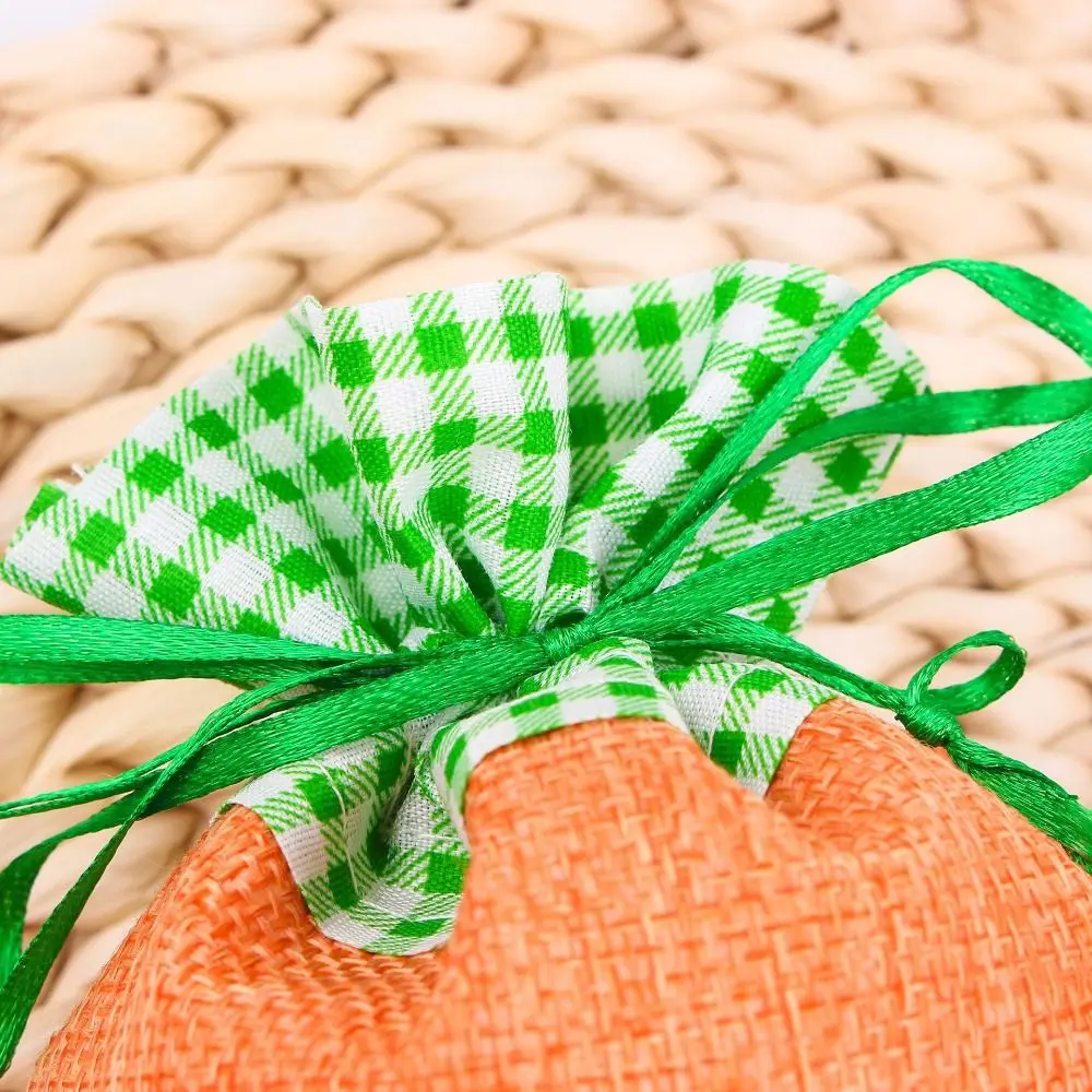 

Набор из 16 пасхальных подарочных мешочков из льняной ткани с завязками, в форме моркови, разноцветные, для пасхальной вечеринки