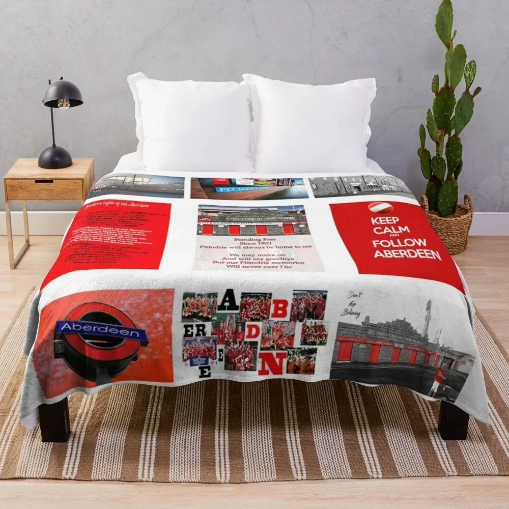 

Aberdeen FC collage Throw Blanket Flannel Comforter Decorative Sofas Sleeping Bag Blankets
