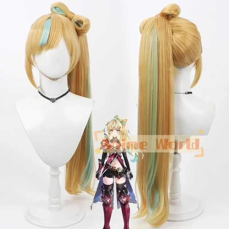 

Tachitsute Toto Косплей Парик Vtuber Блондинка Зеленый Хвост 70 см Термостойкие Синтетические Волосы Хэллоуин Ролевая Игра Вечеринка + Кепка Для Парика