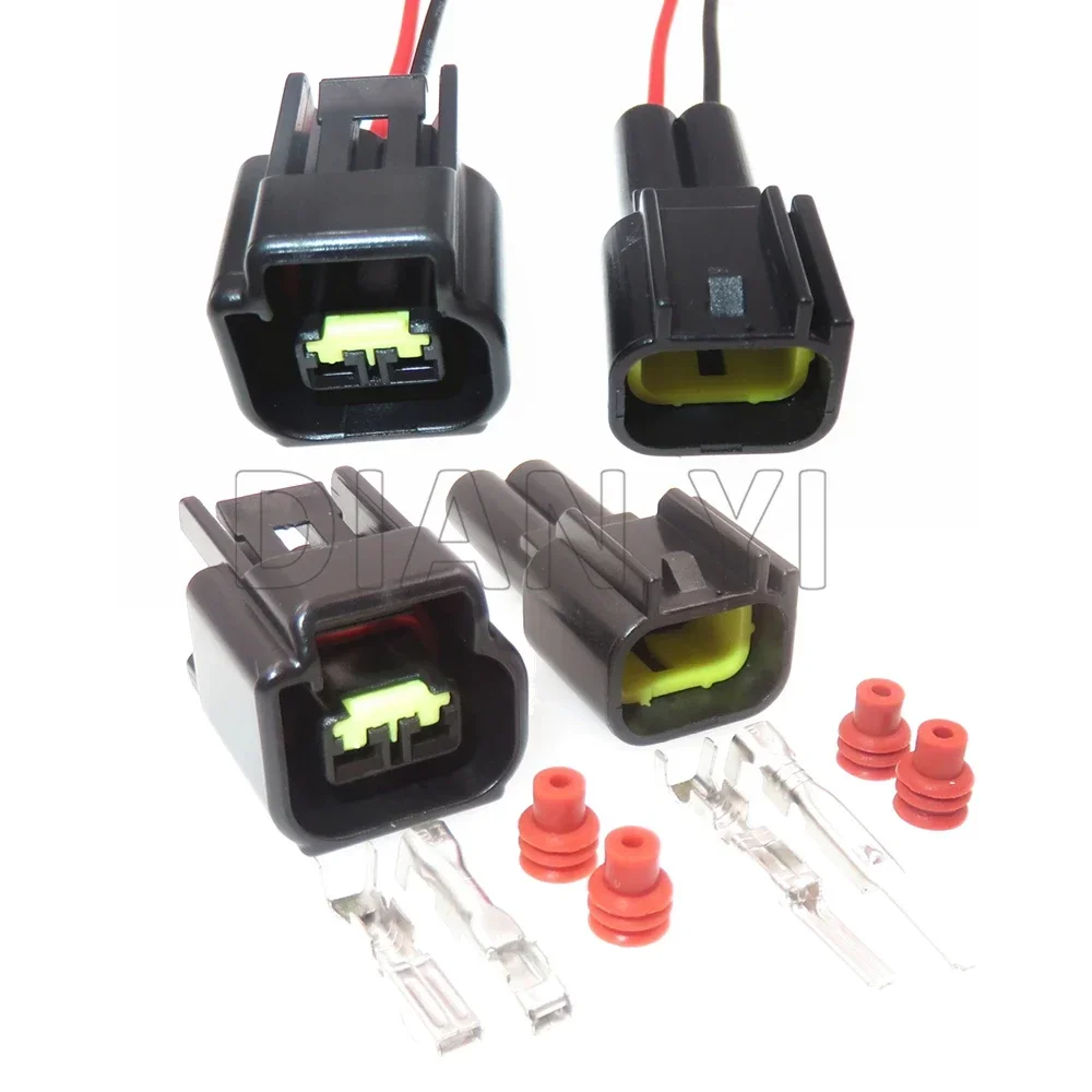 

Комплект из 2-х 2-контактных разъемов для высоковольтного блока зажигания переменного тока с клеммными герметичными соединениями для Ford Focus FW-C-2M-B FW-C-2F-B