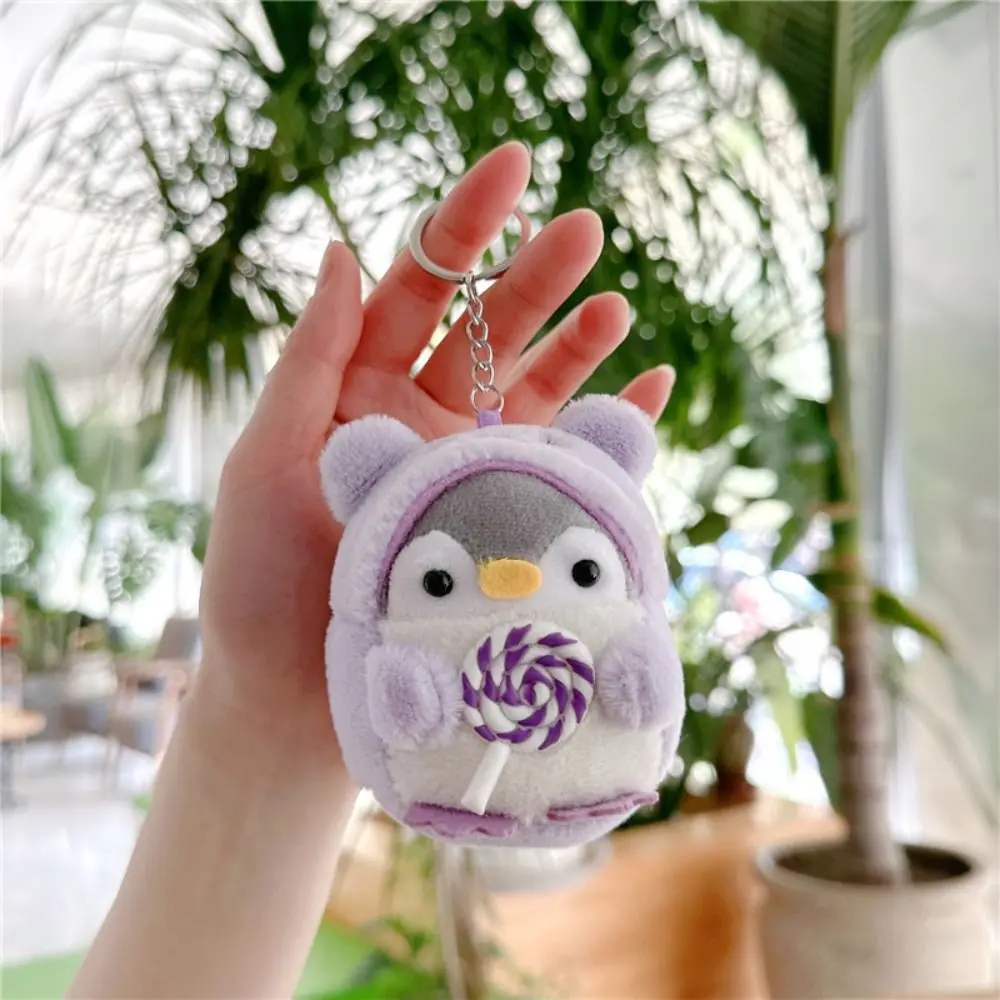LLavero de muñeco de pingüino de dibujos animados creativo, bonito juguete de peluche, llavero, muñeco de peluche de pingüino, muñeco de peluche para hombres y mujeres