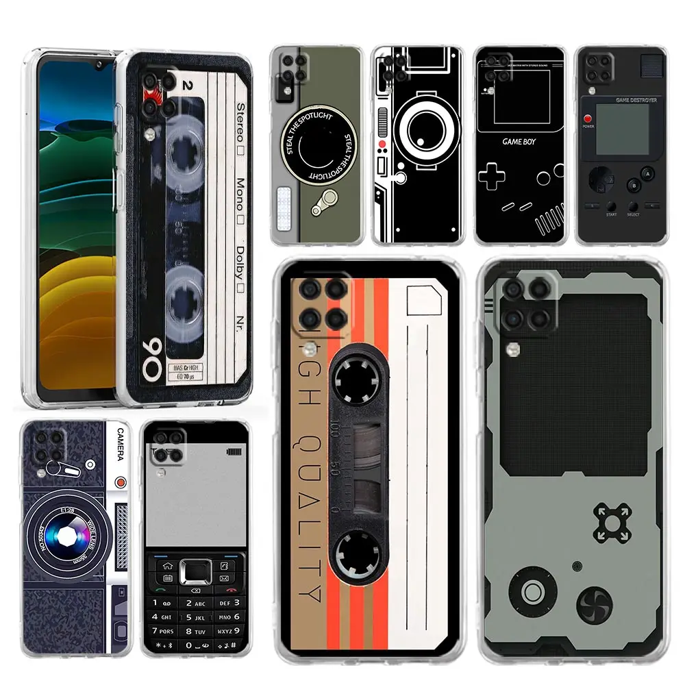 Case For Samsung A13 A23 A33 A53 A73 5G A51 A71 A21S A12 A11 A31 A41 A01 A03s A52 A32 A22 Clear Cover Camera Radio tape Cassette