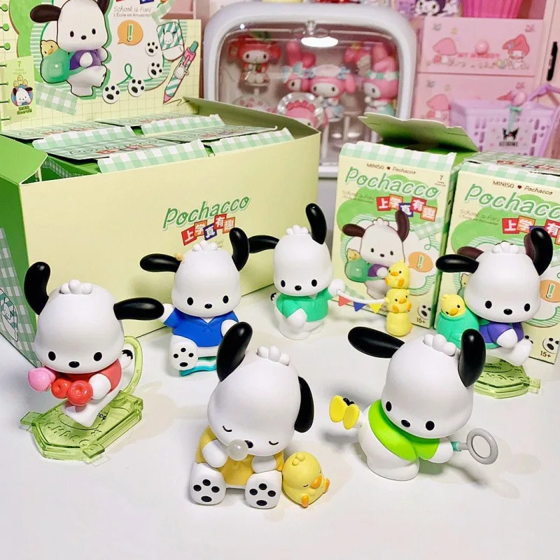 Sanrio Animation Characters Pochacco Blind Box Cartoon Cute Schooling Series Ornament Choice of Gifting Friends During Holidays