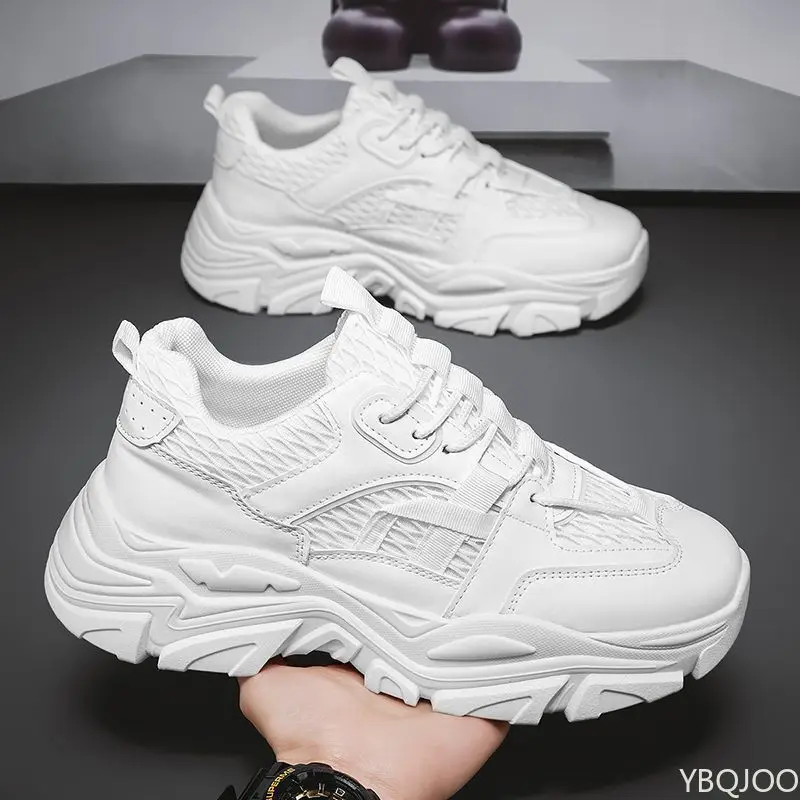 Sepatu Jaring Pria Bersirkulasi Sepatu Kets Serbaguna Trendi Sepatu Lari Desainer Bersol Tebal Kasual Alas Kaki Pria Mewah Modis