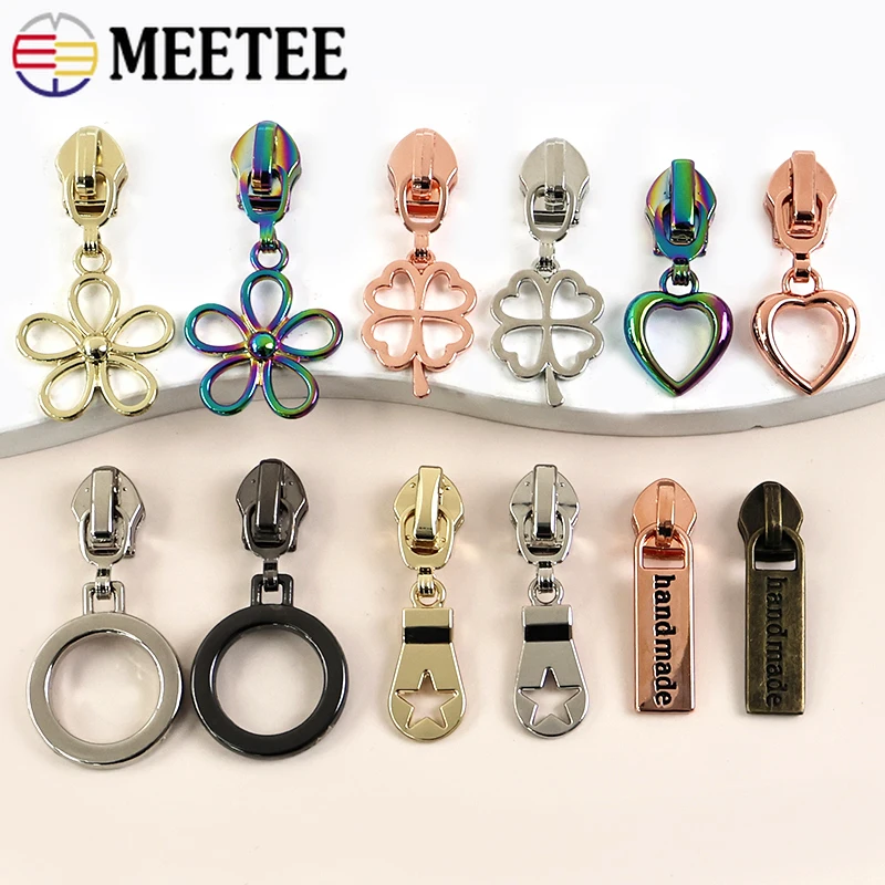 

10/20Pcs Meetee 5# Zipper Slider for Nylon Zippers Sewing Replacement Ziper Puller Bag Zips Cursor Clothes Zip Pull Heads Repair
