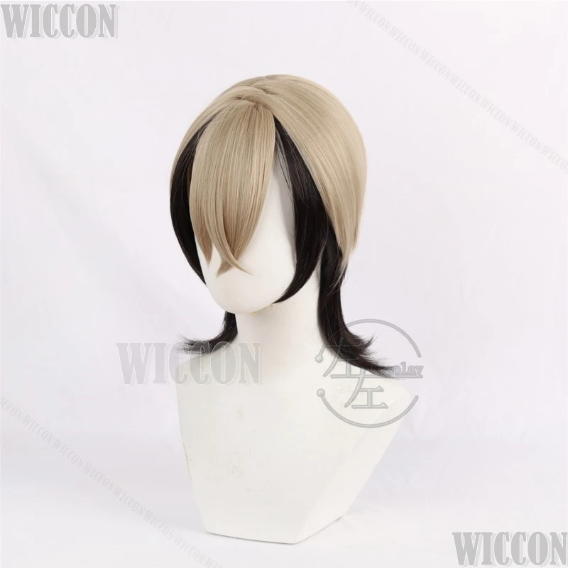 Zanka Nijiku أنيمي Gachiakuta السيد سيئة الموقف تأثيري شقراء أسود مزدوج اللون شعر مستعار رجل شعر قصير هالوين نافيداد كوميك كون #3