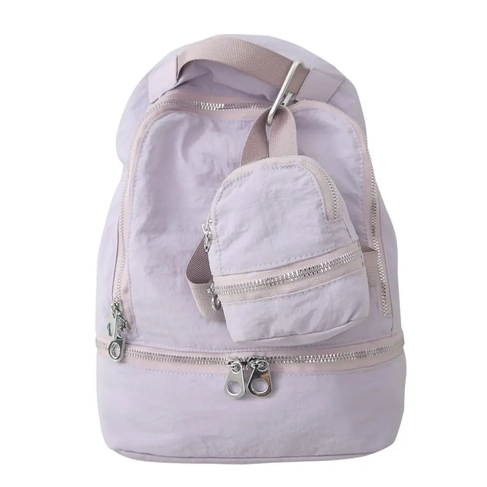 

Элегантный однотонный нейлоновый мини-рюкзак, мини-сумка на ремне, сумка с подвеской в корейском стиле, подвесной кошелек, сумка для ключей