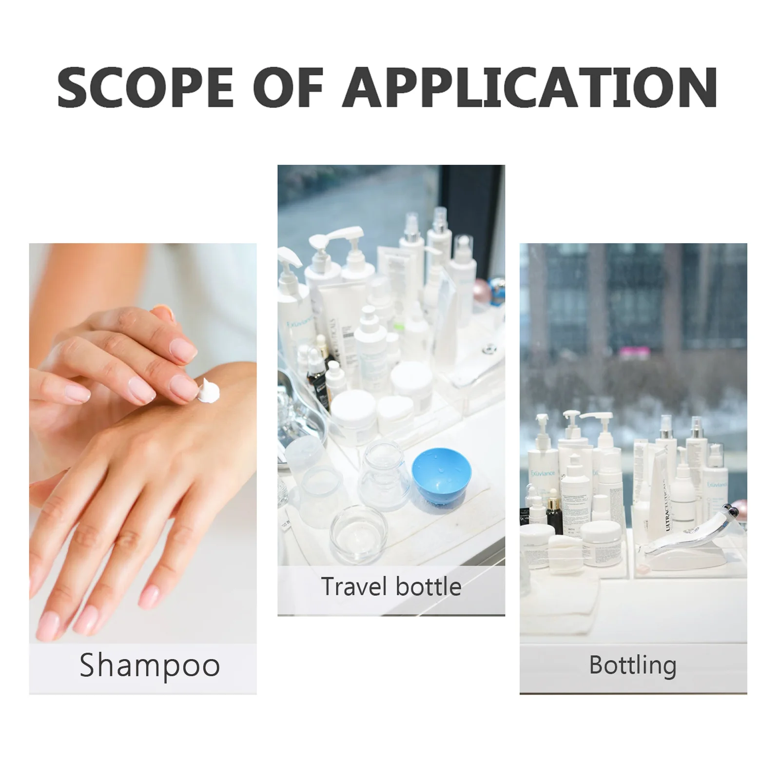 Conjunto de garrafas de viagem recarregáveis, recipientes de armazenamento à prova de vazamento para shampoo, loção, lavagem facial, creme para as mãos, organizador de cuidados com o corpo com 10 peças