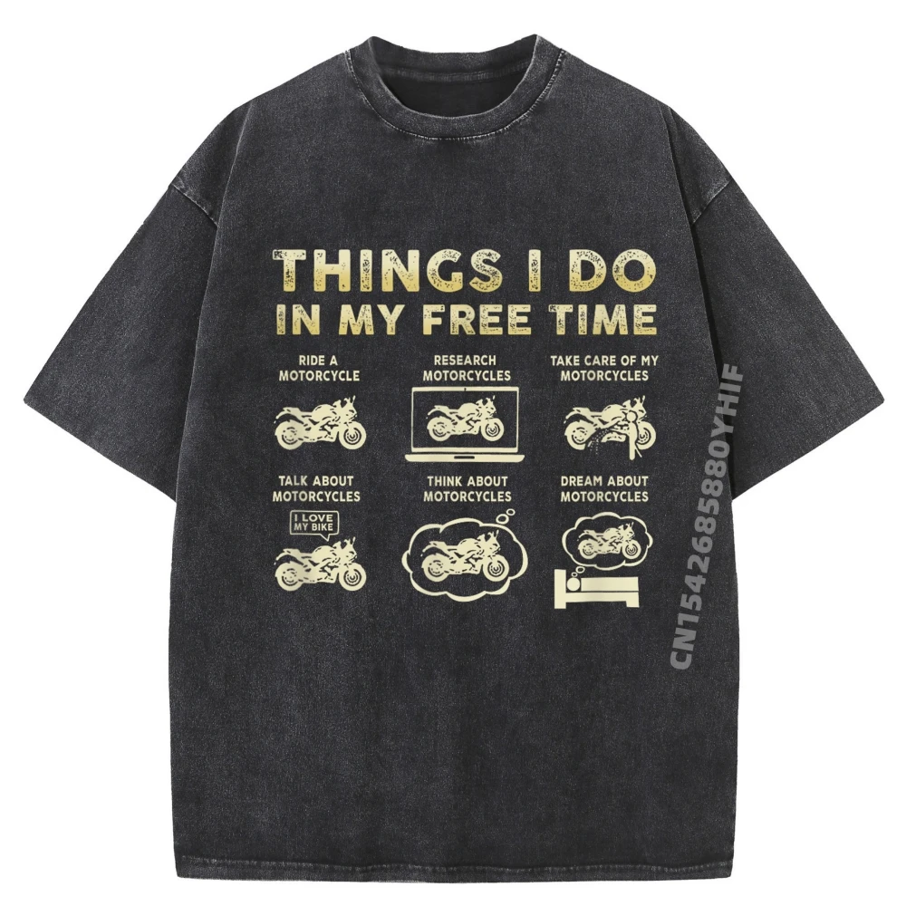 

Вещи, я делаю в моем западном времени, байкерские футболки с рисунком для езды на мотоцикле, мужская одежда, потертая футболка большого размера для мужчин