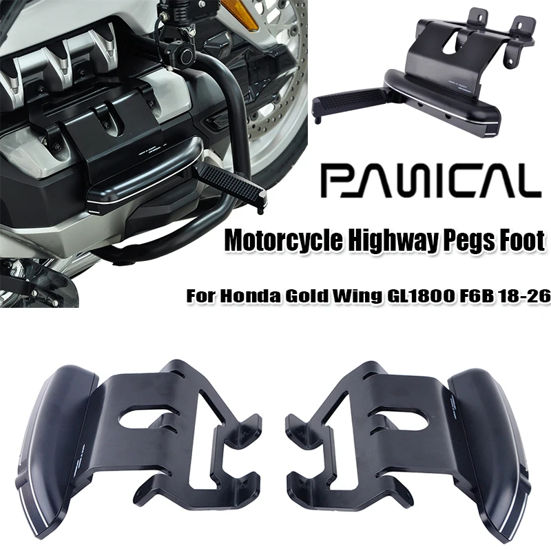 Panical Highway Pegs Foot Rest Bar Mounts Flip Out For Honda Gold Wing GL1800B GL1800 F6B 2018-2026 Motorcycle Aluminum Alloy