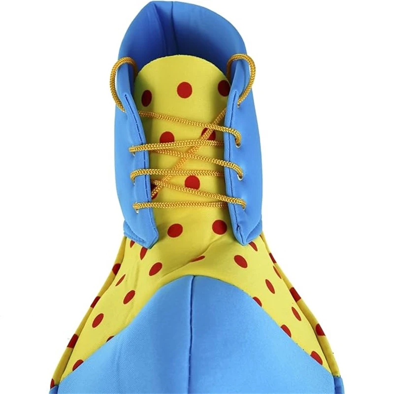 Pair of Kids Shoes 10 inch Oversize Colorful Spotted Shoes Circus Clown Costume Accessories