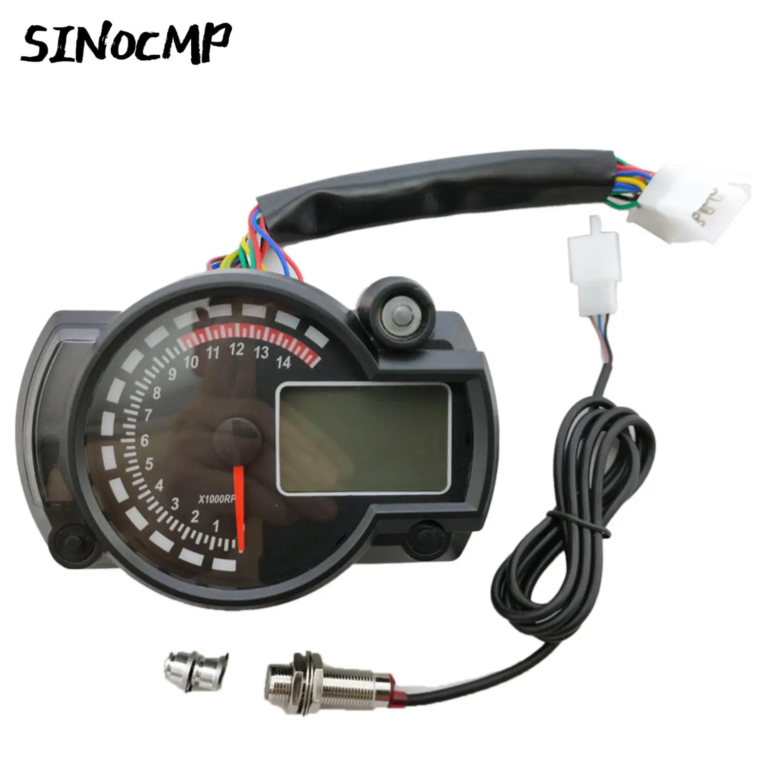 

1 Pc Moto RX2N Odometer Speedometer Meter Instrument Universal Digital Adjustable KOSO LCD For MAX 299KM/H 7colors Dashboard