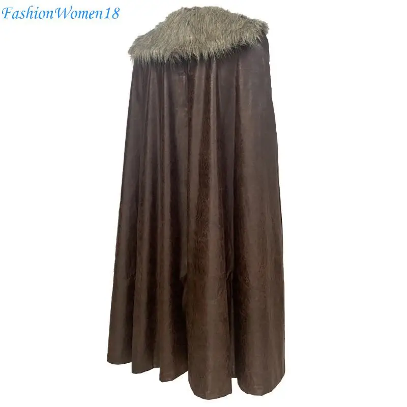 

Warm Furs Collar Cosplay Cloak Medieval Capes For Medieval Theme Formal Occasion 57BD