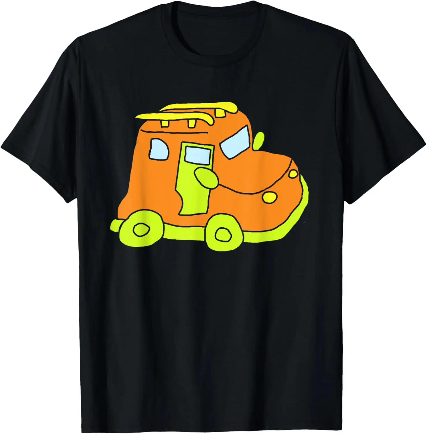 

Cartoon Hand Drawn Car T Shirt Motorcycle