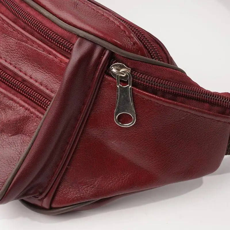 Herren-Gürteltasche aus PU-Leder, Hüfttasche, Kunstleder-Bauchtasche, modische, luxuriöse kleine Umhängetasche für Männer – Detail 31