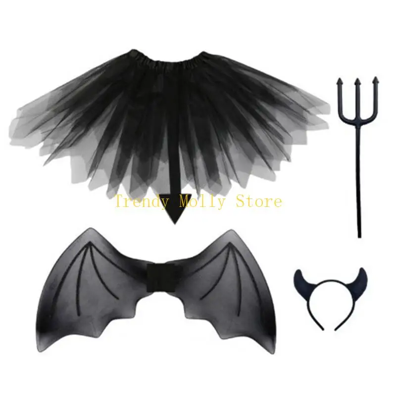 N5KB 할로윈 공주 악마 코스프레 의상 액세서리 소년, 소녀 코스프레 파티