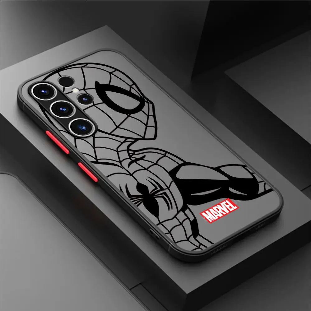 Cover TPU Silicone Marvel Spiderman Ironman Case for Samsung Galaxy S10 S21 Plus S22 5G S10 Lite S9 S20 FE S23 24 Ultra