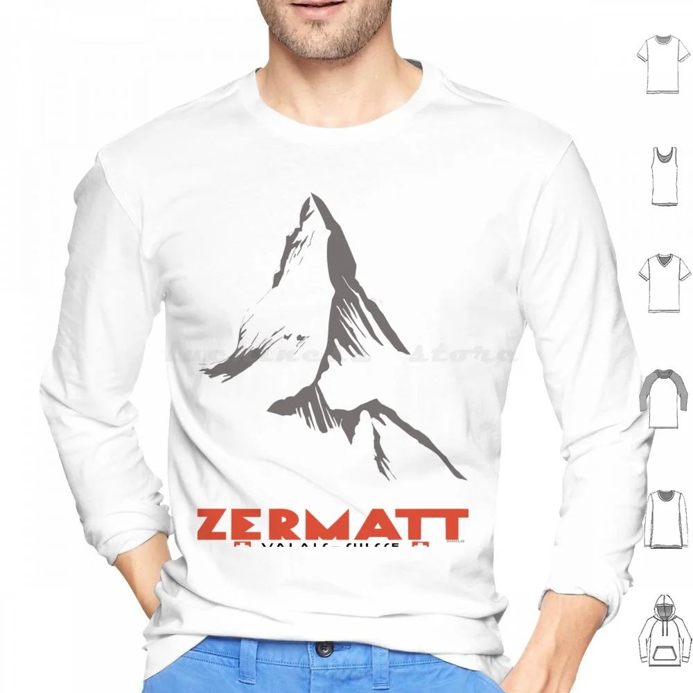 

Худи Zermatt, Valais, Швейцария, хлопковая толстовка с длинным рукавом, Zermatt Valais Matterhorn Швейцария швейцарская Швейцария хлопок