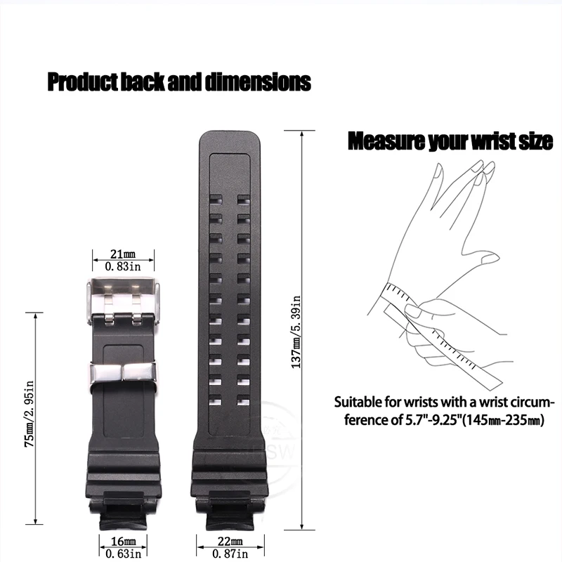 For Casio GW-A1100/G-1400/GW400/GA-1000/GA-1100/GW-A1000 Watch Band Bracelet Strap Watches for CasioGA1000/GA1100  Wristband