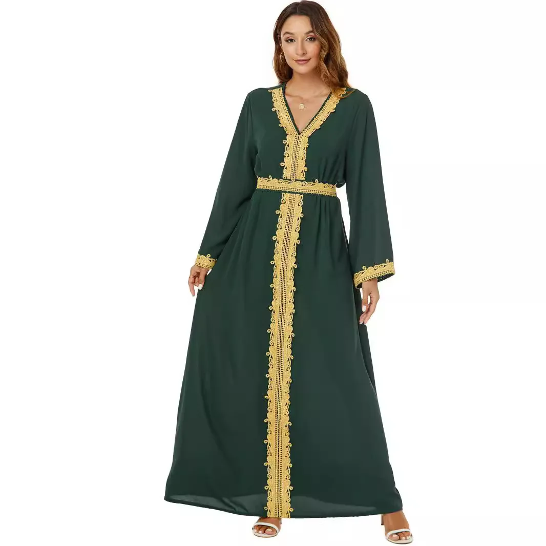 Party Dress Ramadan Long Robe Muslim Vestidos Sashes Abaya Dubai Arabic Morocco Jalabiya Eid Women Dresses Modest Saudi Abayas