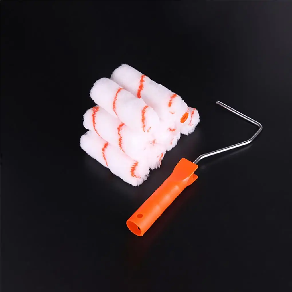 4 Inch Mini Paint Rolling Kit Wear-resistant Rollers Painting Brush