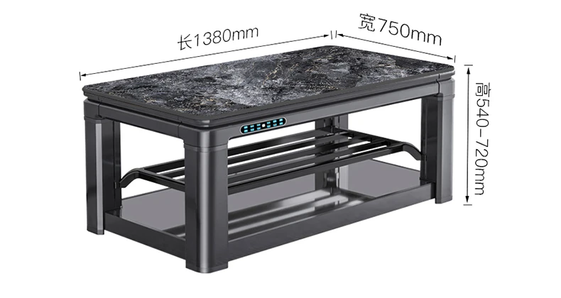 Tea table one-piece lifting multi-functional roasting stove