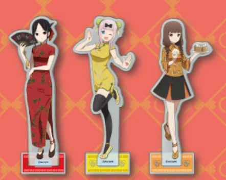 Game Shinomiya Kaguya Fujiwara Chika Iino Miko Acrylic Stand Doll Anime Figure Model Plate Cosplay Toy for Gift