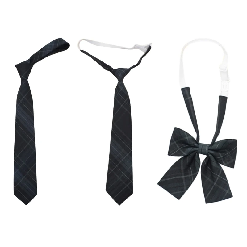 고등학교 여학생 유니폼을위한 유니폼 나비 넥타이 Pre-tied Bow Pre-tied Bow Preepy Look 학생 Bowtie Neck Ties