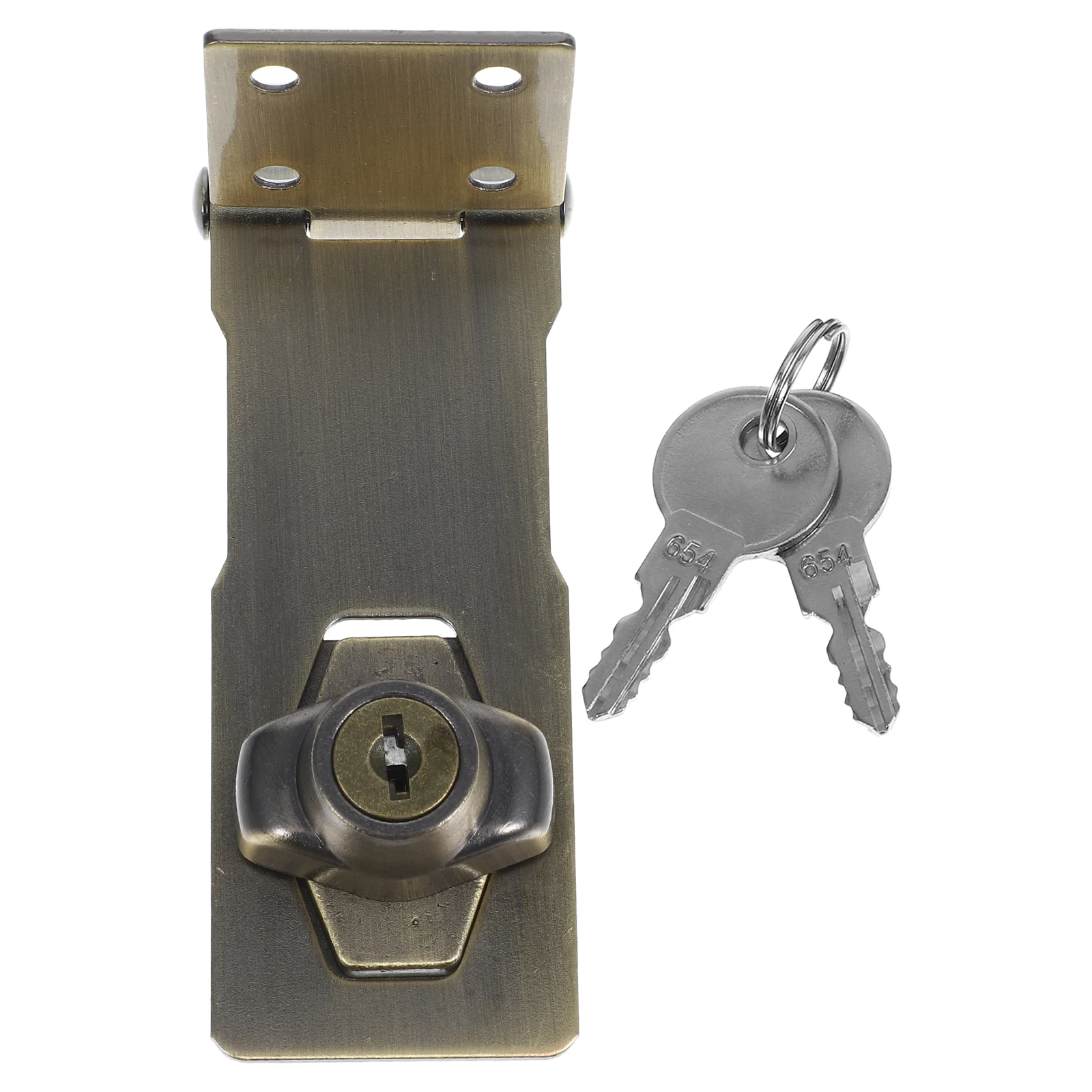 

Stainless Steel Cabinet Door Lock Latch Hasp Heavy Duty Barn Shed Gate Hardware Padlock Compatible Glossy Finish Screws