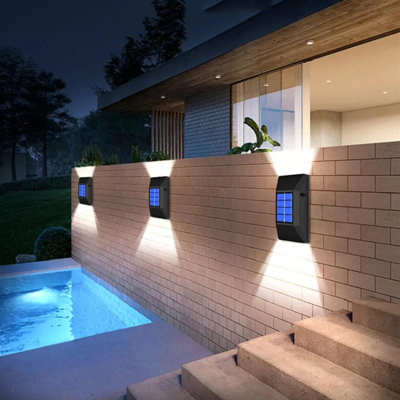 

Smart Solar LED Wall Light Outdoor Wall Lamp IP65 Waterproof for Backyard Garden Garage and Pathway Decor Lamp Solar Wall Light