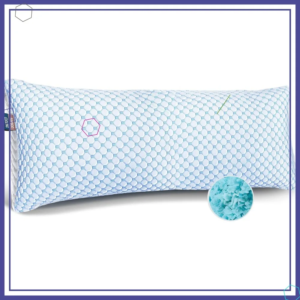 

Охлаждающая подушка для тела для горячих сна, регулируемая поддержка из пены с эффектом памяти для сна на спине, живота