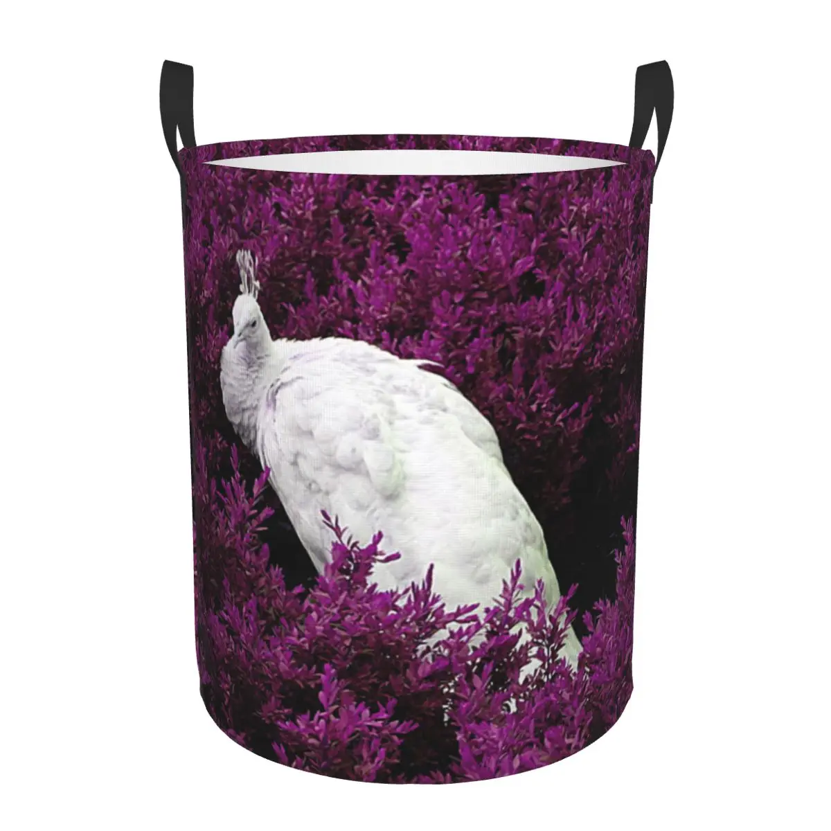 

Peacock Laundry Basket Foldable Large Clothes Storage Bin Feather Animal Cute And Beautiful Baby Hamper